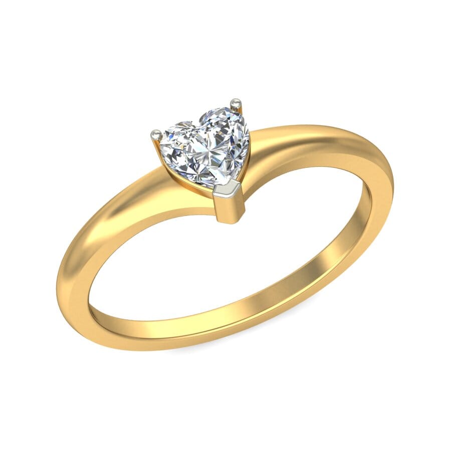 18KT Gold Lab Created Diamond Engagement Ring with Certification