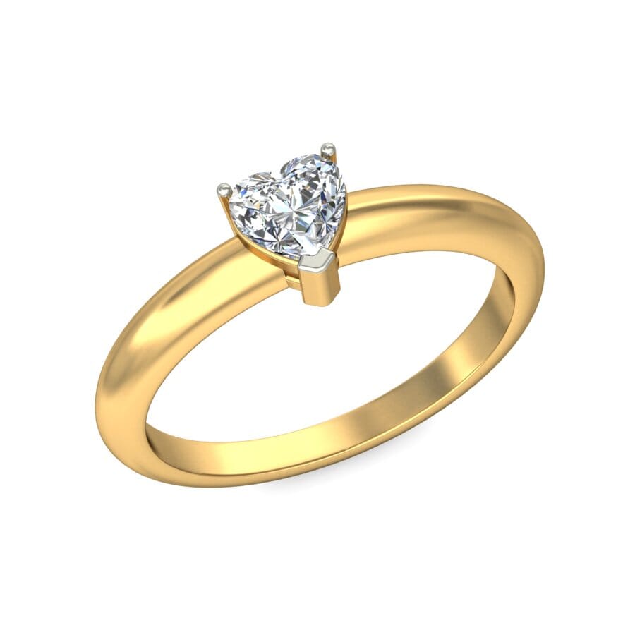 18KT Gold Lab Created Diamond Engagement Ring with Certification
