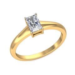 18KT Gold Lab Created Diamond Engagement Ring with Certification