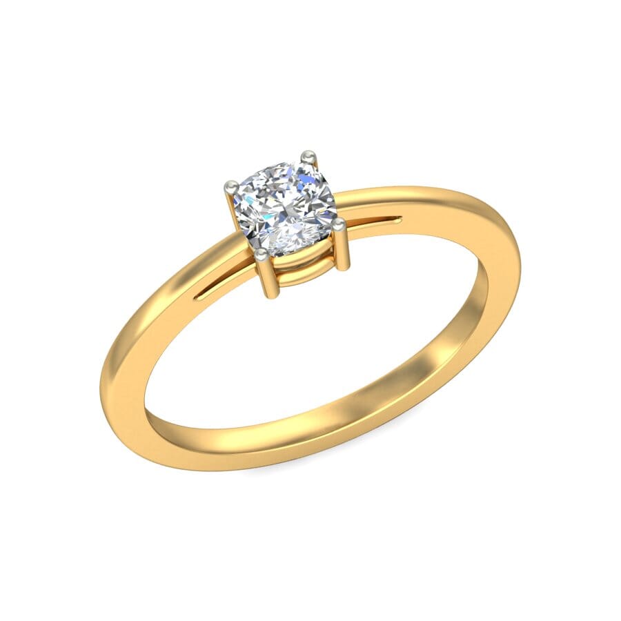 18KT Gold Lab Created Diamond Engagement Ring with Certification