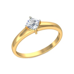 18KT Gold Lab Created Diamond Engagement Ring with Certification
