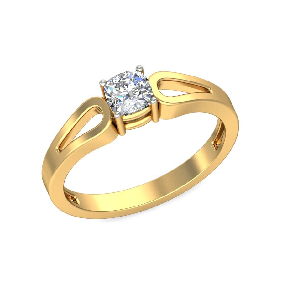 18KT Gold Lab Created Diamond Engagement Ring with Certification