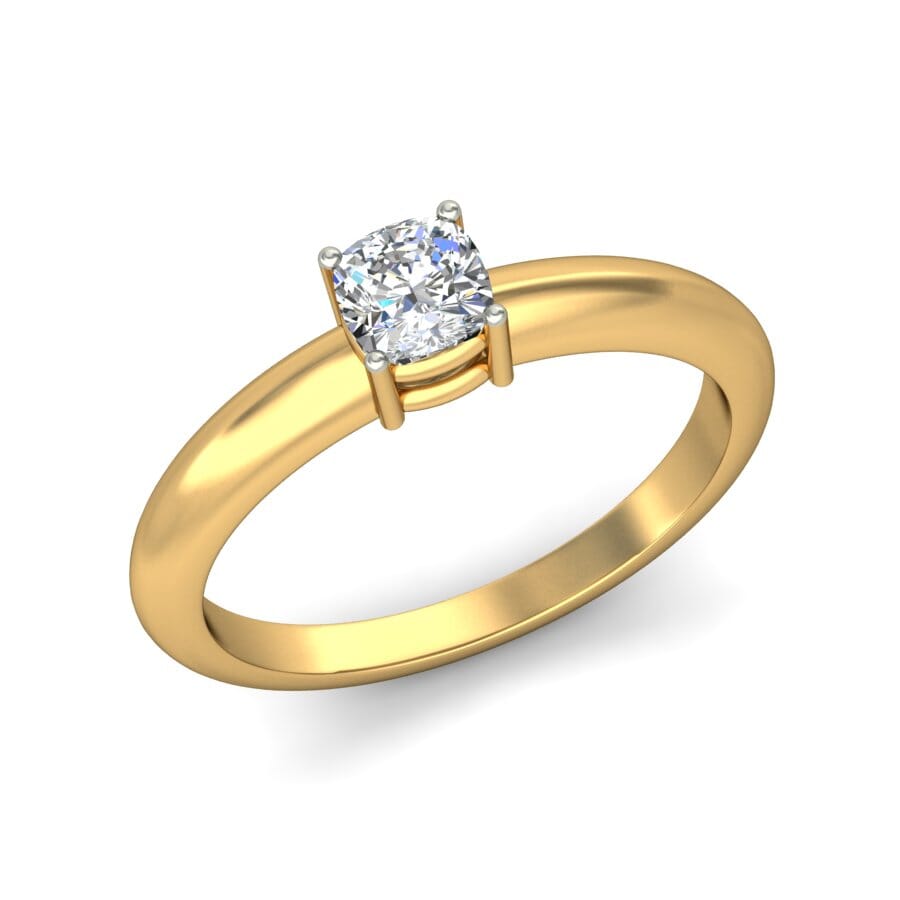 18KT Gold Lab Created Diamond Engagement Ring with Certification