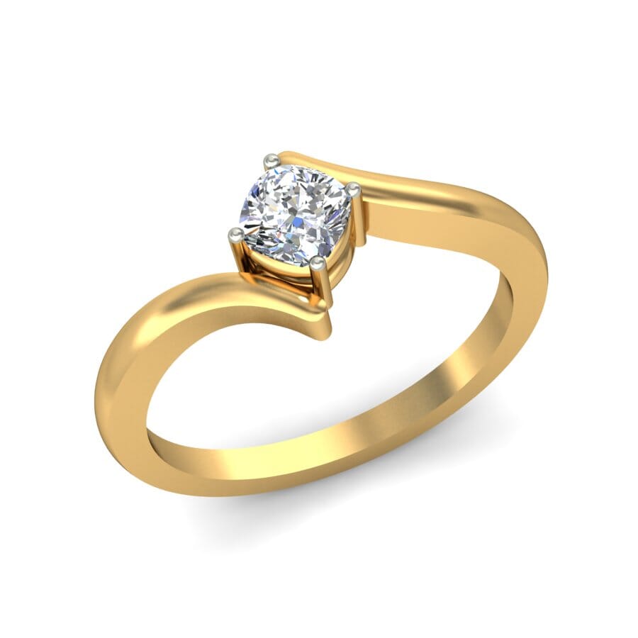 18KT Gold Lab Created Diamond Engagement Ring with Certification