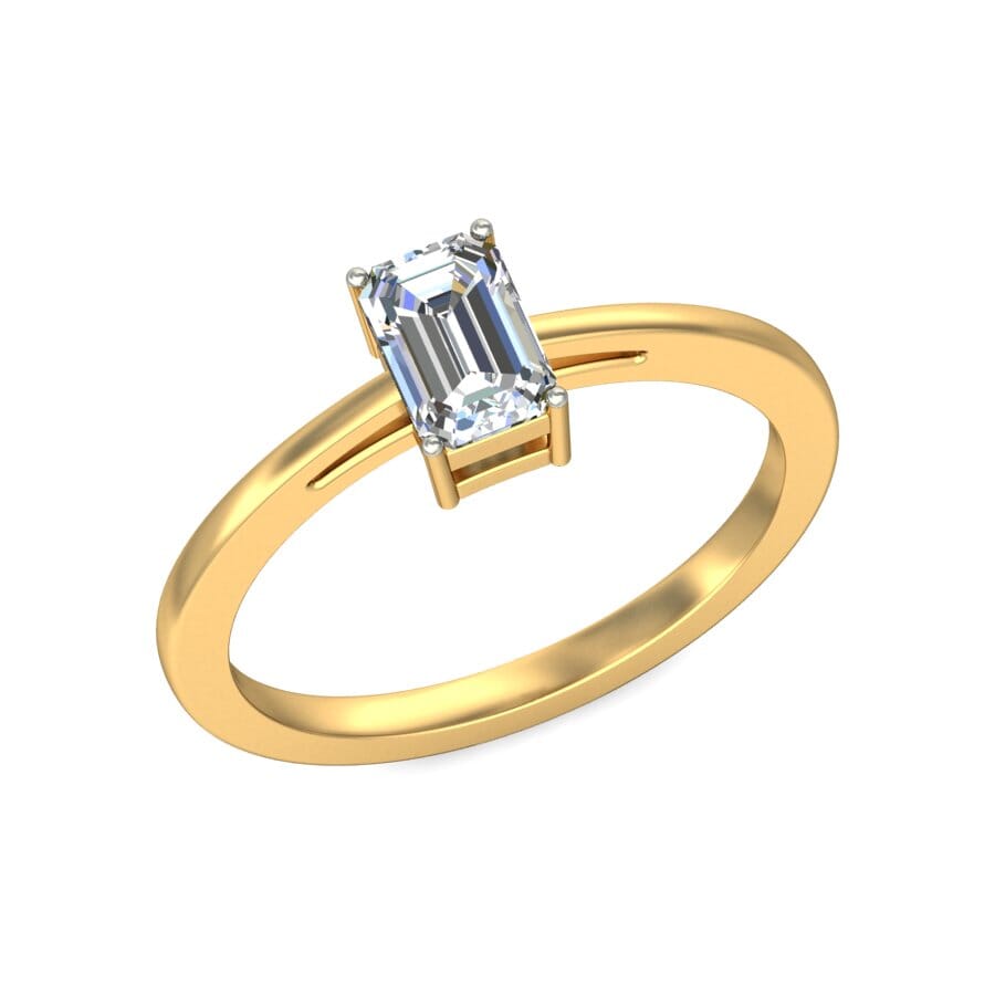 18KT Gold Lab Created Diamond Engagement Ring with Certification