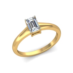 18KT Gold Lab Created Diamond Engagement Ring with Certification