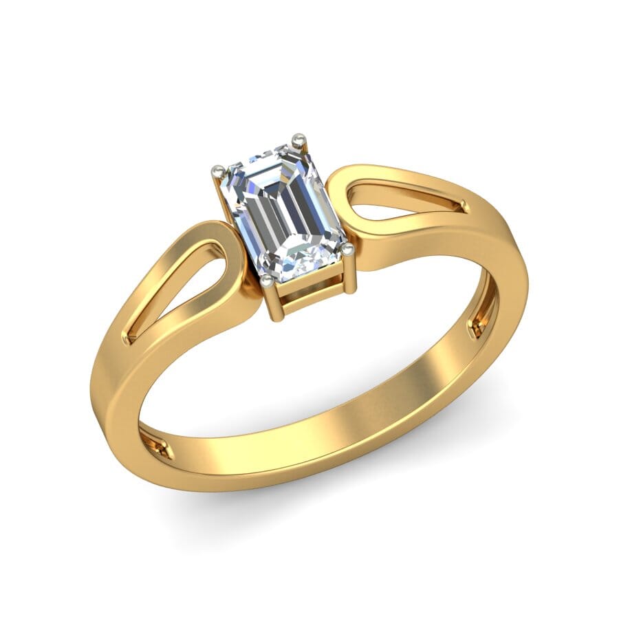18KT Gold Lab Created Diamond Engagement Ring with Certification