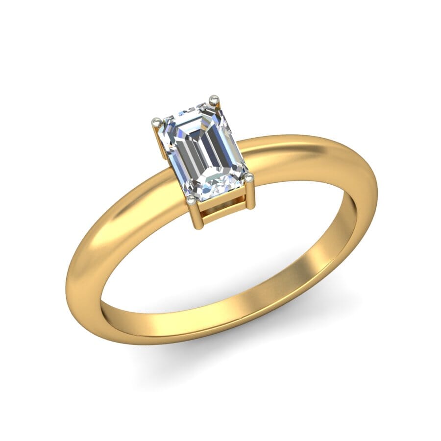 18KT Gold Lab Created Diamond Engagement Ring with Certification