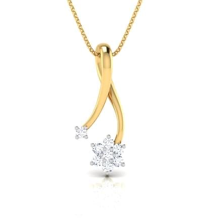Round Diamond Flower Pendant