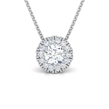 Round Diamond Cluster Pendant