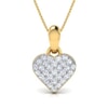 18k Gold and 0.09 carat Round Diamond Heart Pendant