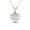 18k Gold and 0.25 carat Round Diamond Heart Pendant