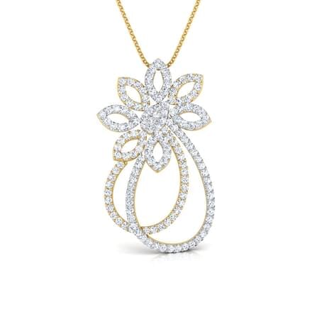 Round Diamond Flower Pendant