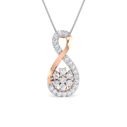 Round Diamond Flower Pendant