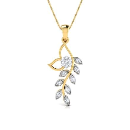Round Diamond Flower Pendant