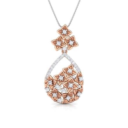 Round Diamond Flower Pendant