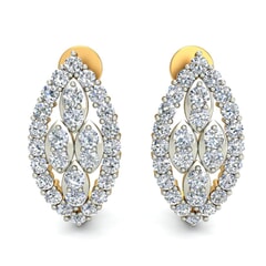18KT Gold and 0.92 Carat Diamond Earrings
