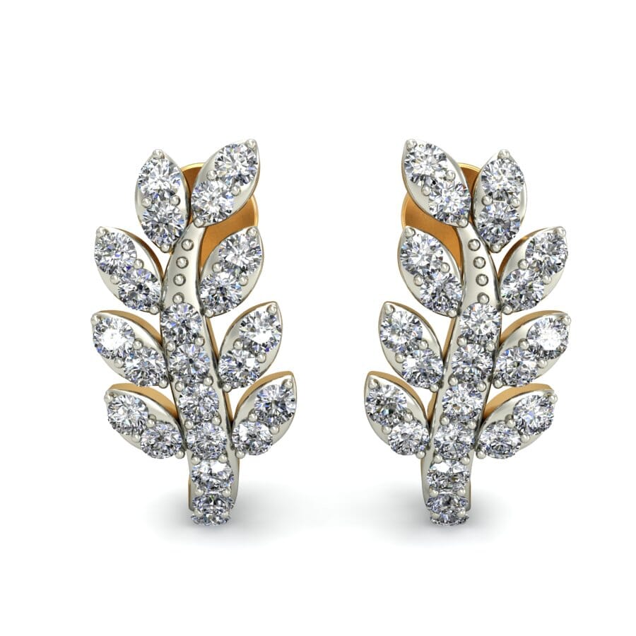 18KT Gold and 0.69 Carat Diamond Earrings