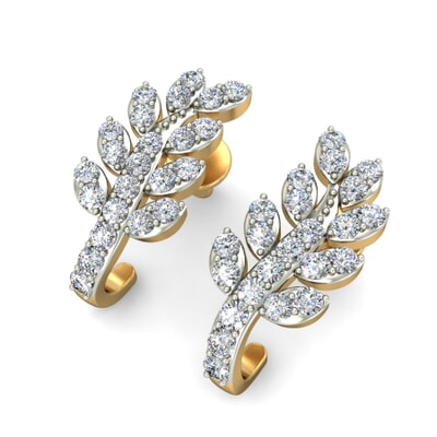 18kt Gold And 0 69 Carat Diamond Earrings 18kt Gold And 0 69 Carat Diamond Earrings