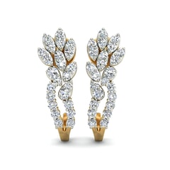 18KT Gold and 0.74 Carat Diamond Earrings