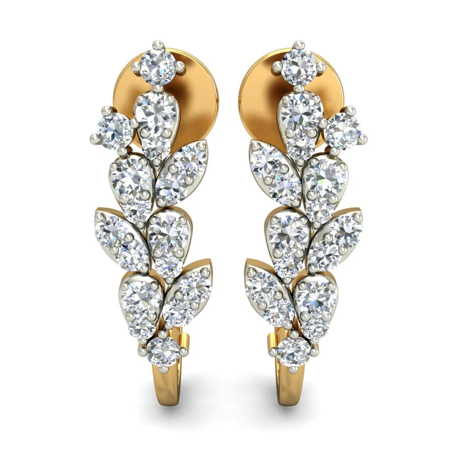 18KT Gold and 0.58 Carat Diamond Earrings