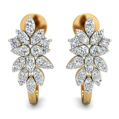 18KT Gold and 0.77 Carat Diamond Earrings