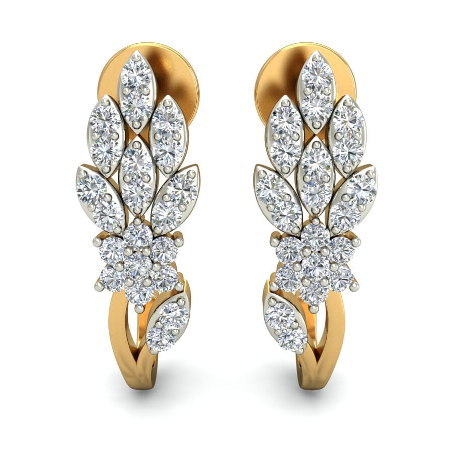 18KT Gold and 0.63 Carat Diamond Earrings