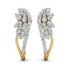 18KT Gold and 0.82 Carat Diamond Earrings