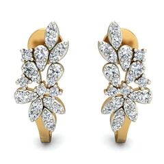 18KT Gold and 0.70 Carat Diamond Earrings
