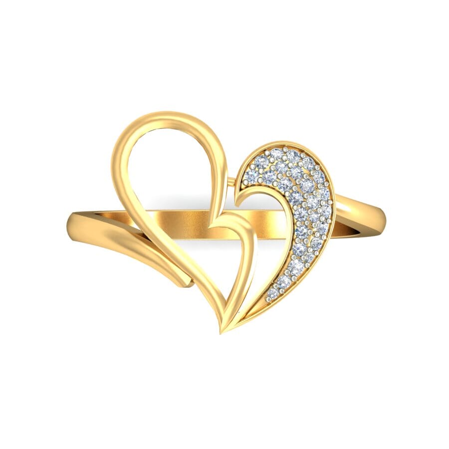 18KT Gold and 0.12 Carat F Color VS Clarity Diamond Ring