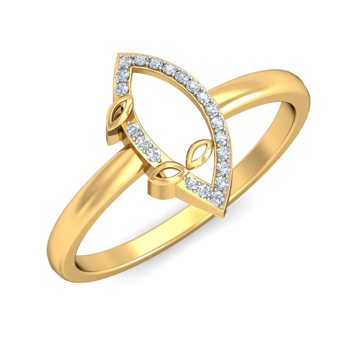 18KT Gold and 0.10 Carat F Color VS Clarity Diamond Ring