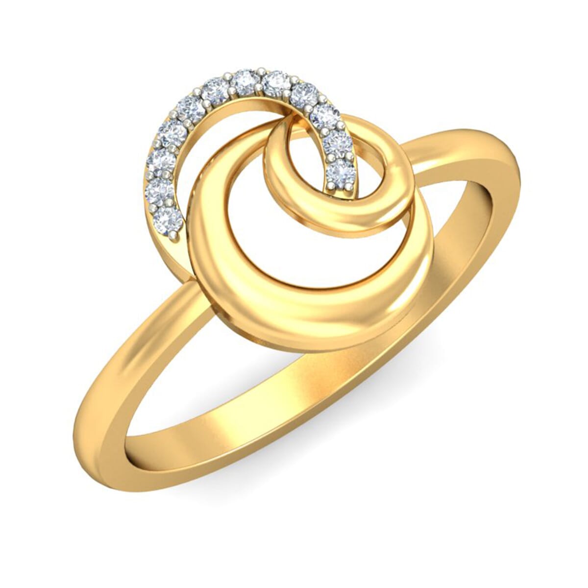 18KT Gold and 0.06 Carat F Color VS Clarity Diamond Ring