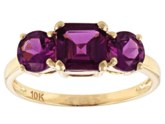 10K Yellow Gold 2.36Ctw Natural Grape Color Garnet  Ring