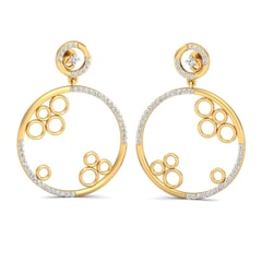 18KT Gold and 0.81 Carat Diamond Earrings