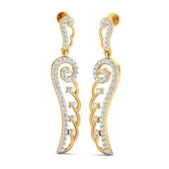 18KT Gold and 0.79 Carat Diamond Earrings