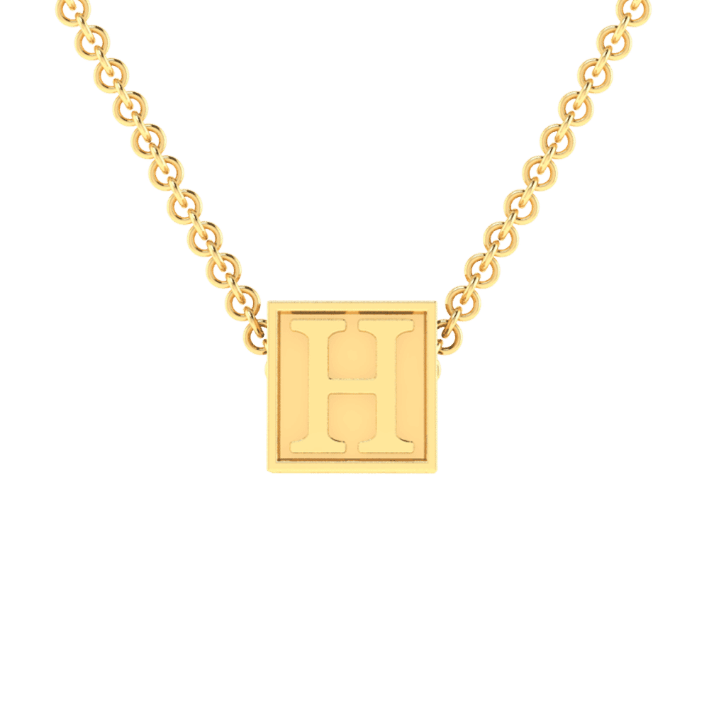 H Initial “Be Inspired” Pendant