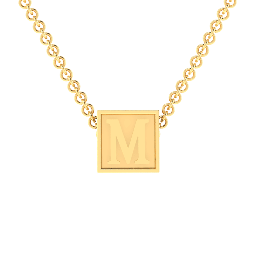 M Initial “Be Inspired” Pendant