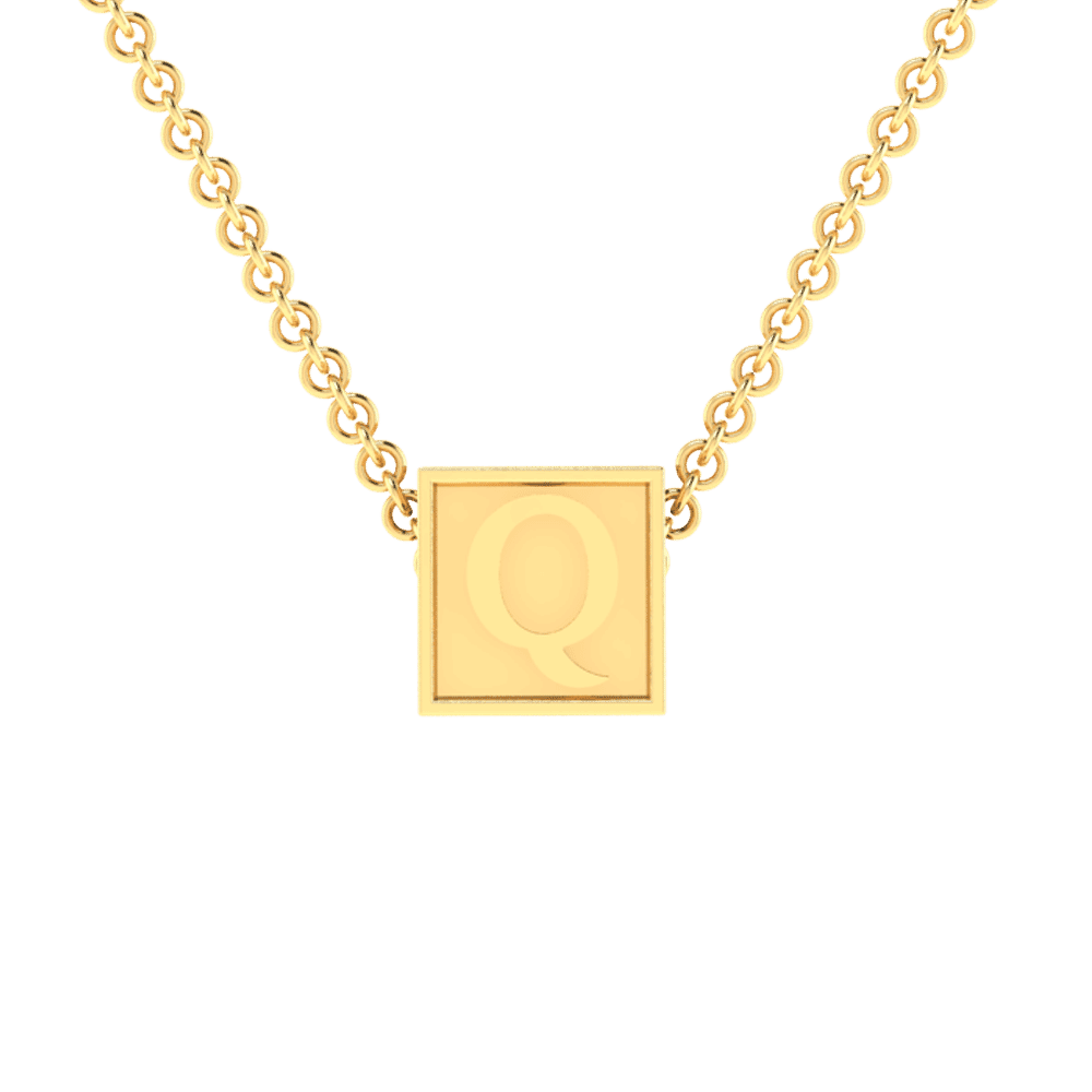 Q Initial “Be Inspired” Pendant