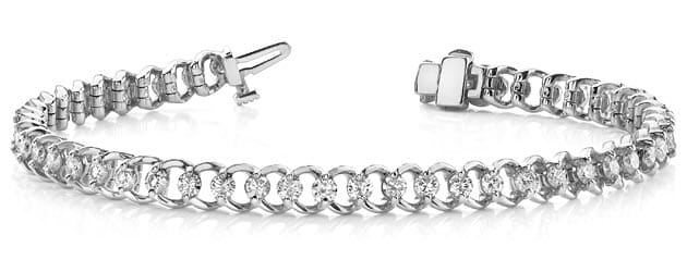 Solitaire Link Diamond Tennis Bracelet Ranging from 0.90 - 4.00 Carat