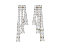 Dangling Earrings in 18K Gold and 4.17 carat diamonds