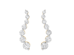 Stud Earring in 18K Gold and 1.05 carat diamonds