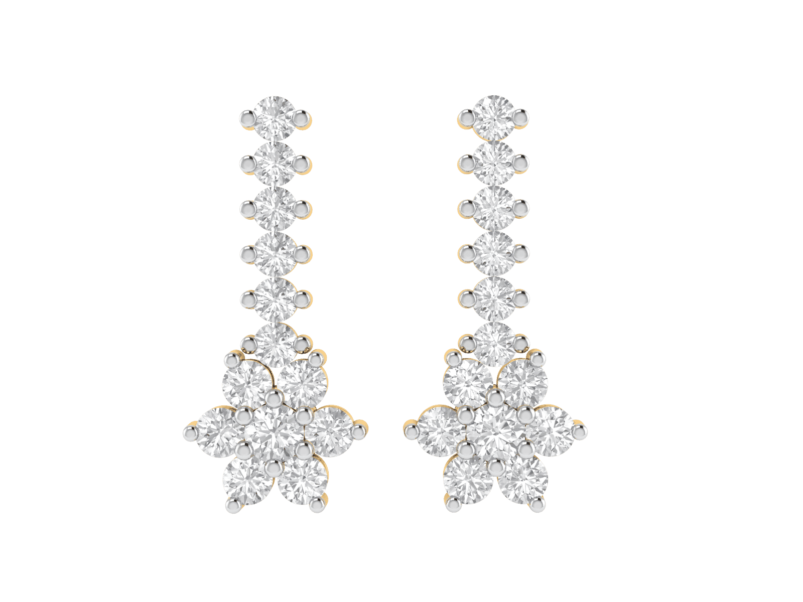 Designer Earring in 18K Gold and 1.12 carat diamonds