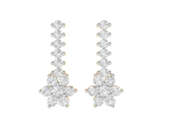 Designer Earring in 18K Gold and 1.12 carat diamonds