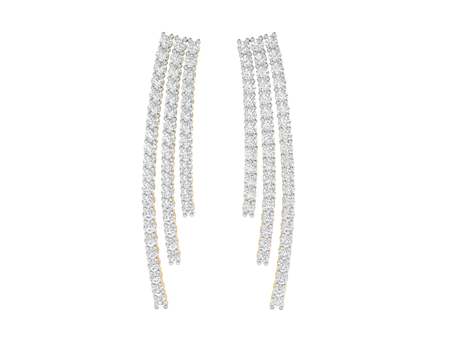 Designer Earring in 18K Gold and 2.04 carat diamonds