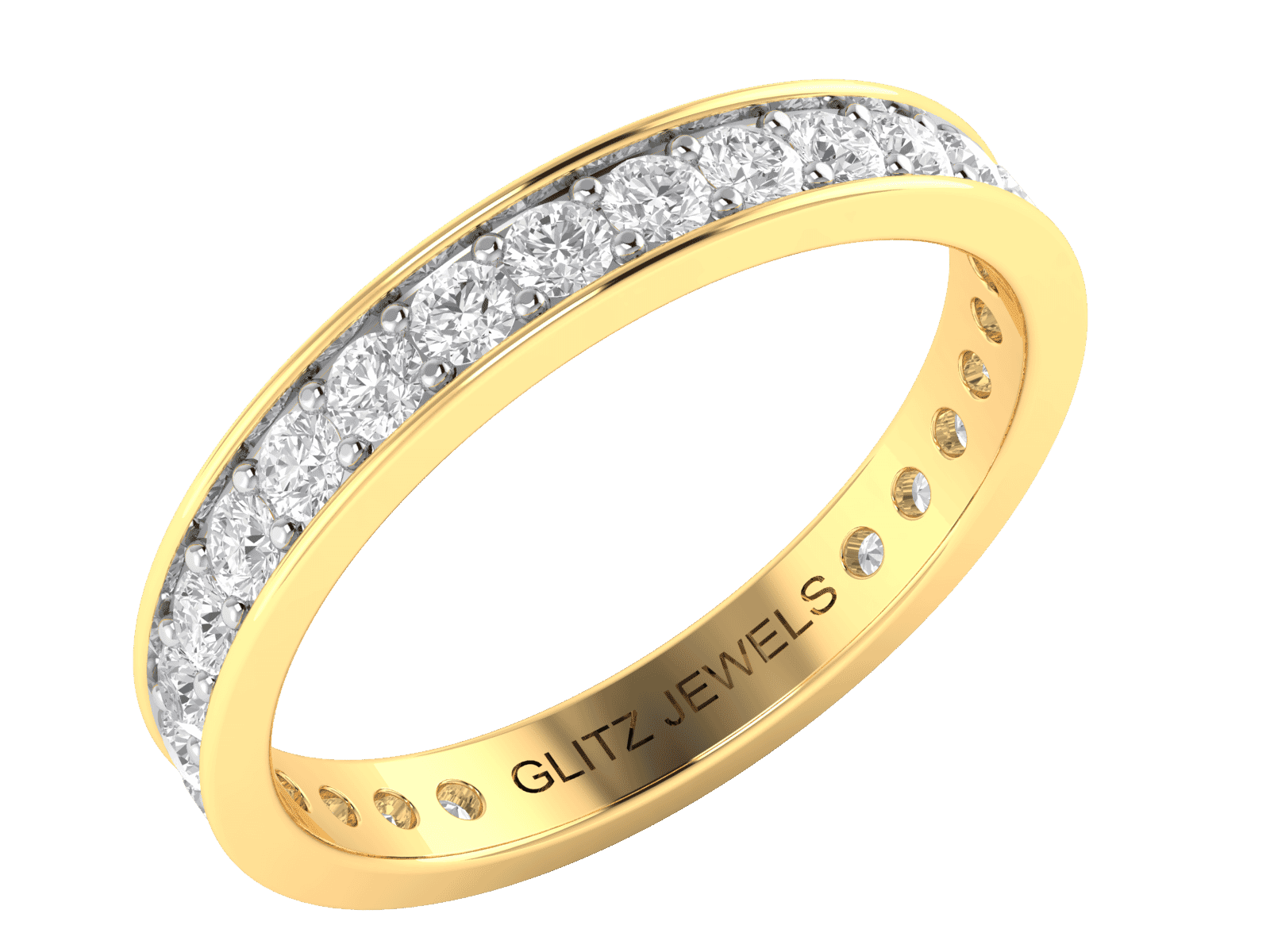 18KT Gold Thirty Nine Stone Diamond Eternity Ring