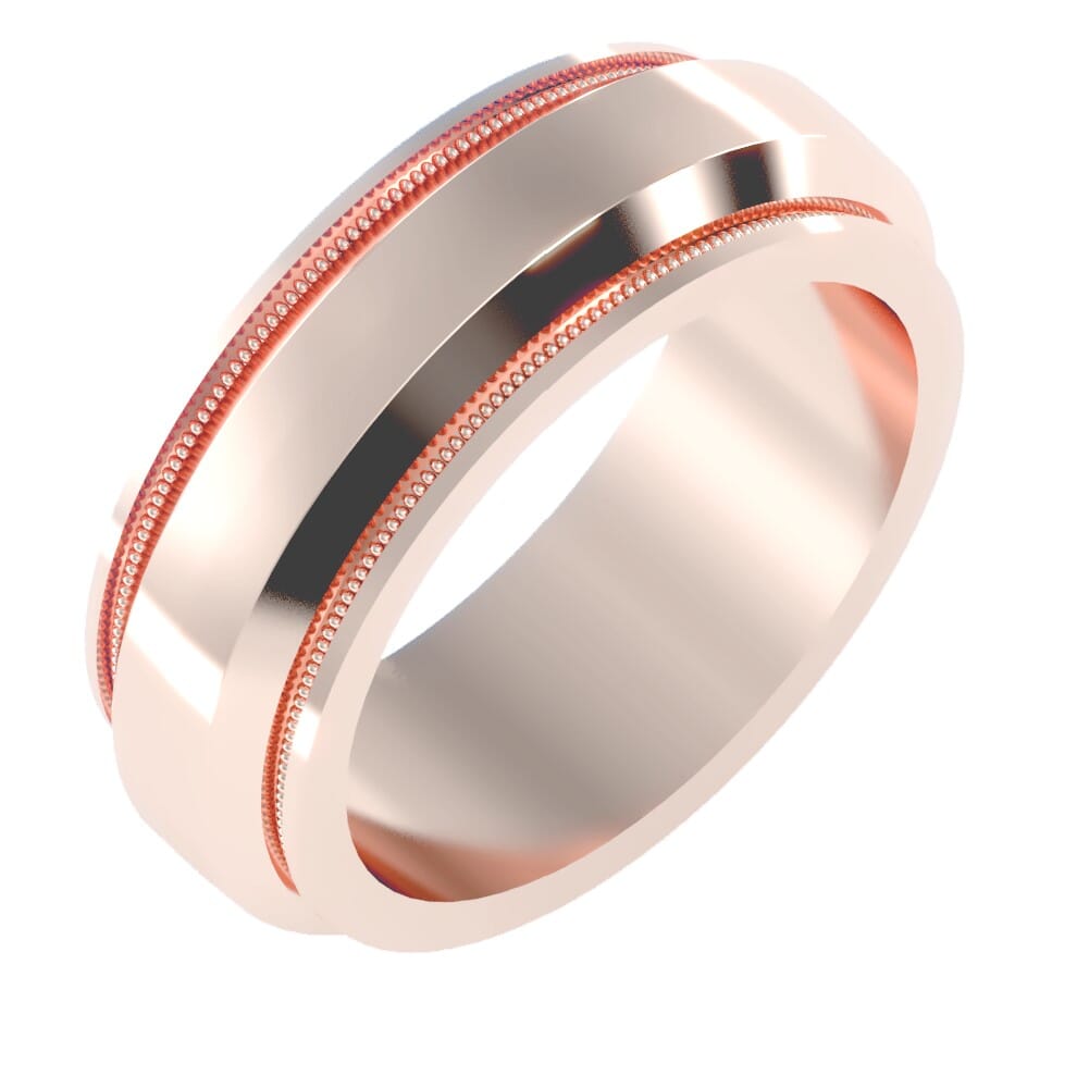 18KT Gold Heavy Weight Men's Wedding Band