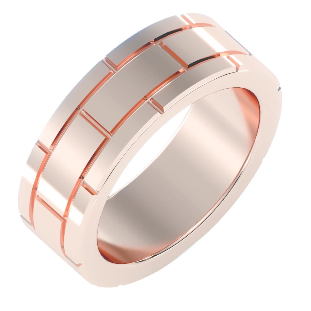 18KT Gold Heavy Weight Men's Wedding Band