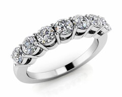 18KT Gold Seven Stone Diamond Anniversary Ring