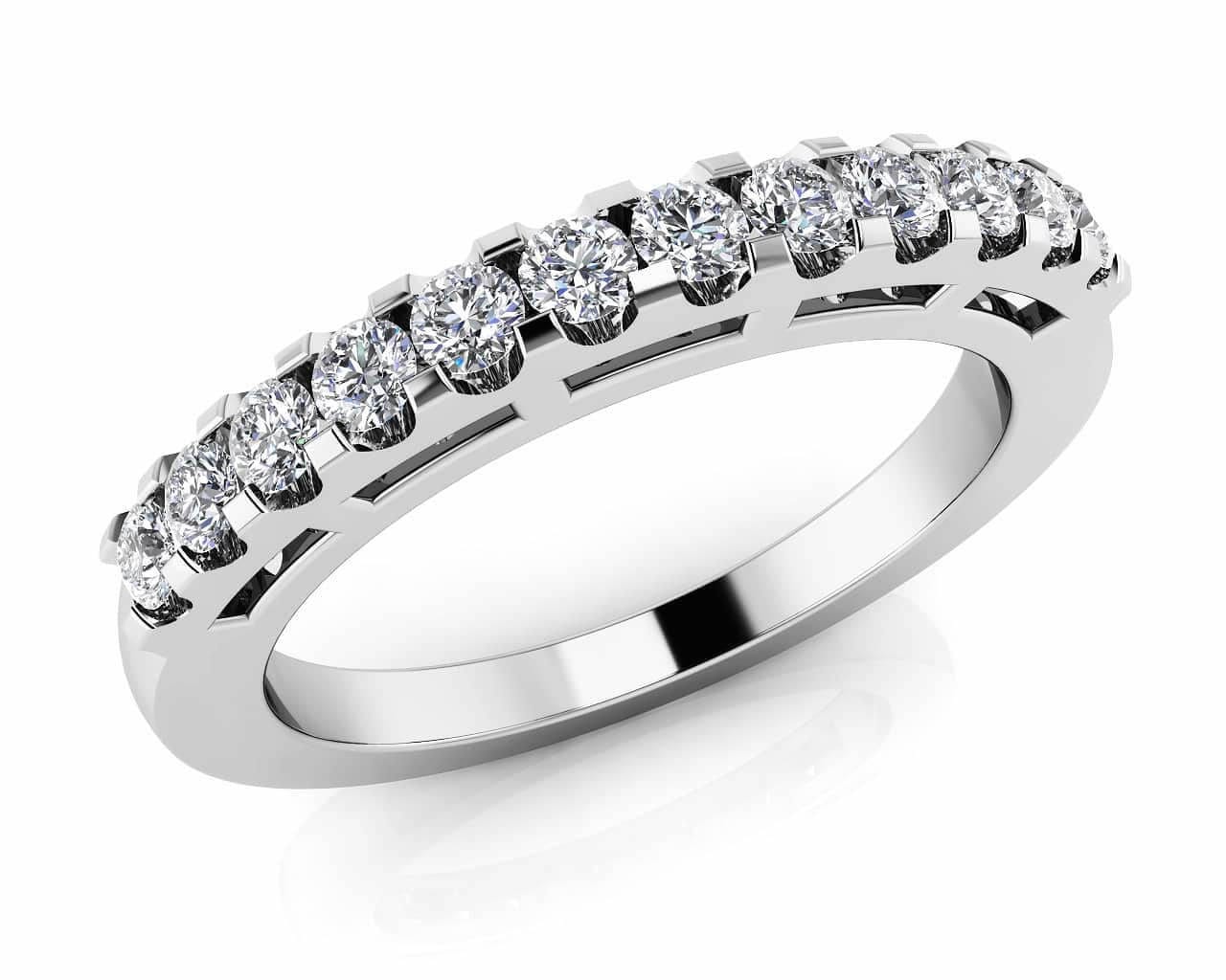 18KT Gold Twelve Stone Diamond Anniversary Ring