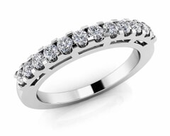 18KT Gold Twelve Stone Diamond Anniversary Ring